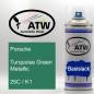 Preview: Porsche, Turquoise Green Metallic, 25C / K1: 400ml Sprühdose, von ATW Autoteile West.